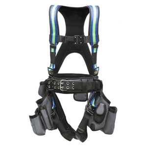 Deluxe Harness With Tool Bags - Blue Green