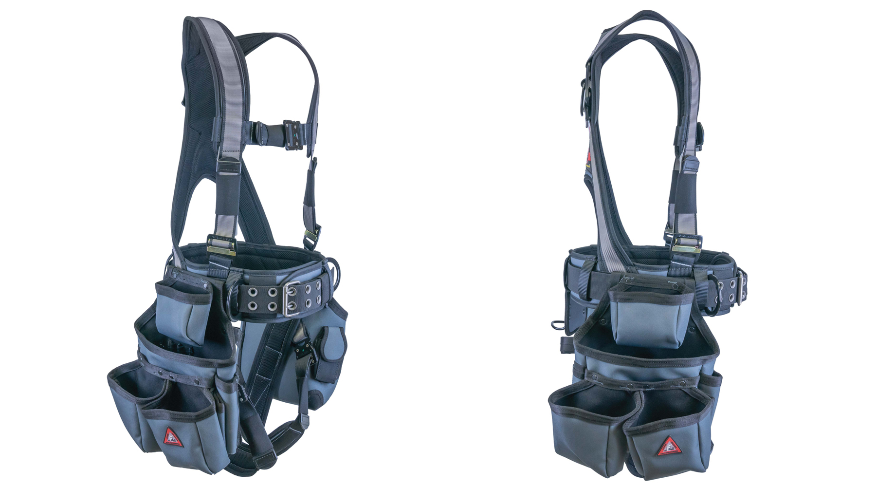 Super Anchor Safety 6151-RL Deluxe Full Body Harness plus All-Pakka Tool Bag Combo Large Red