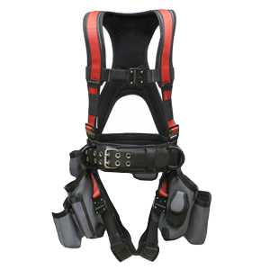 Deluxe Harness With Tool Bags - Red