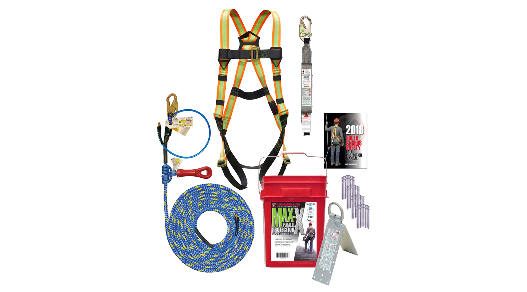 MAX-X X-Line Fall Protection Kit with Super Grab - 4075 Series