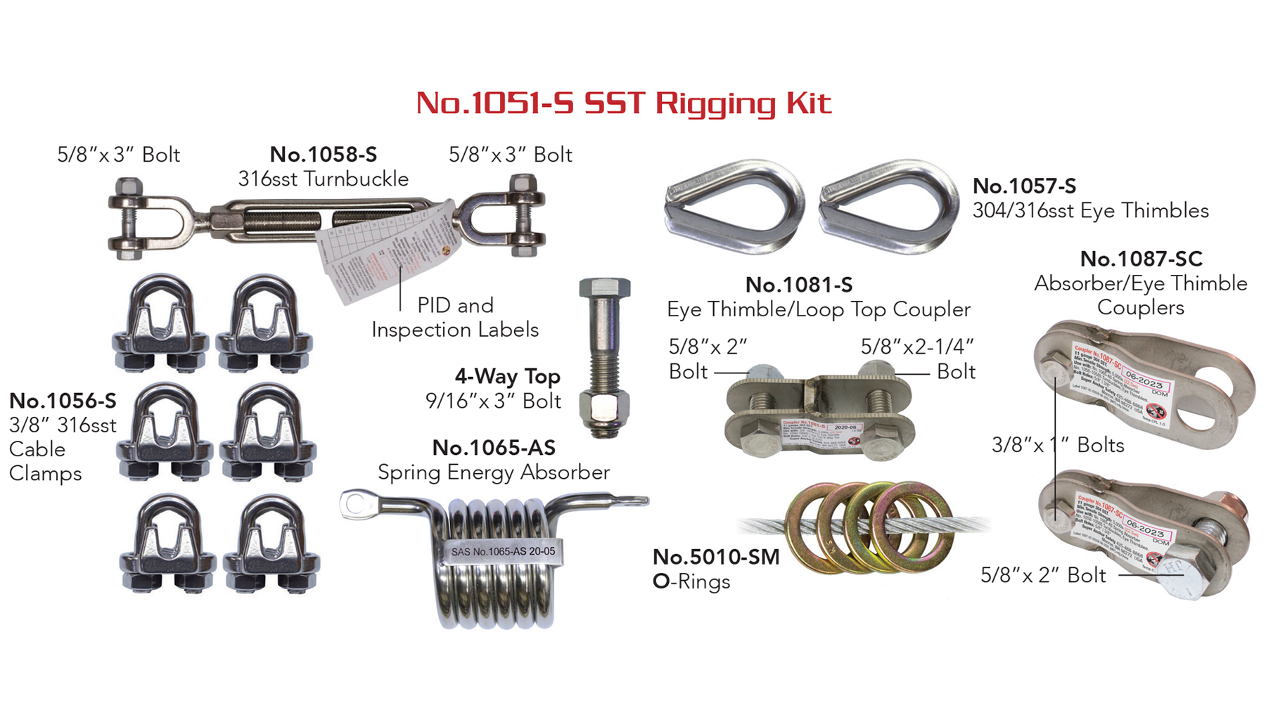 CRA Rigging Hardware Kit Stainless Steel