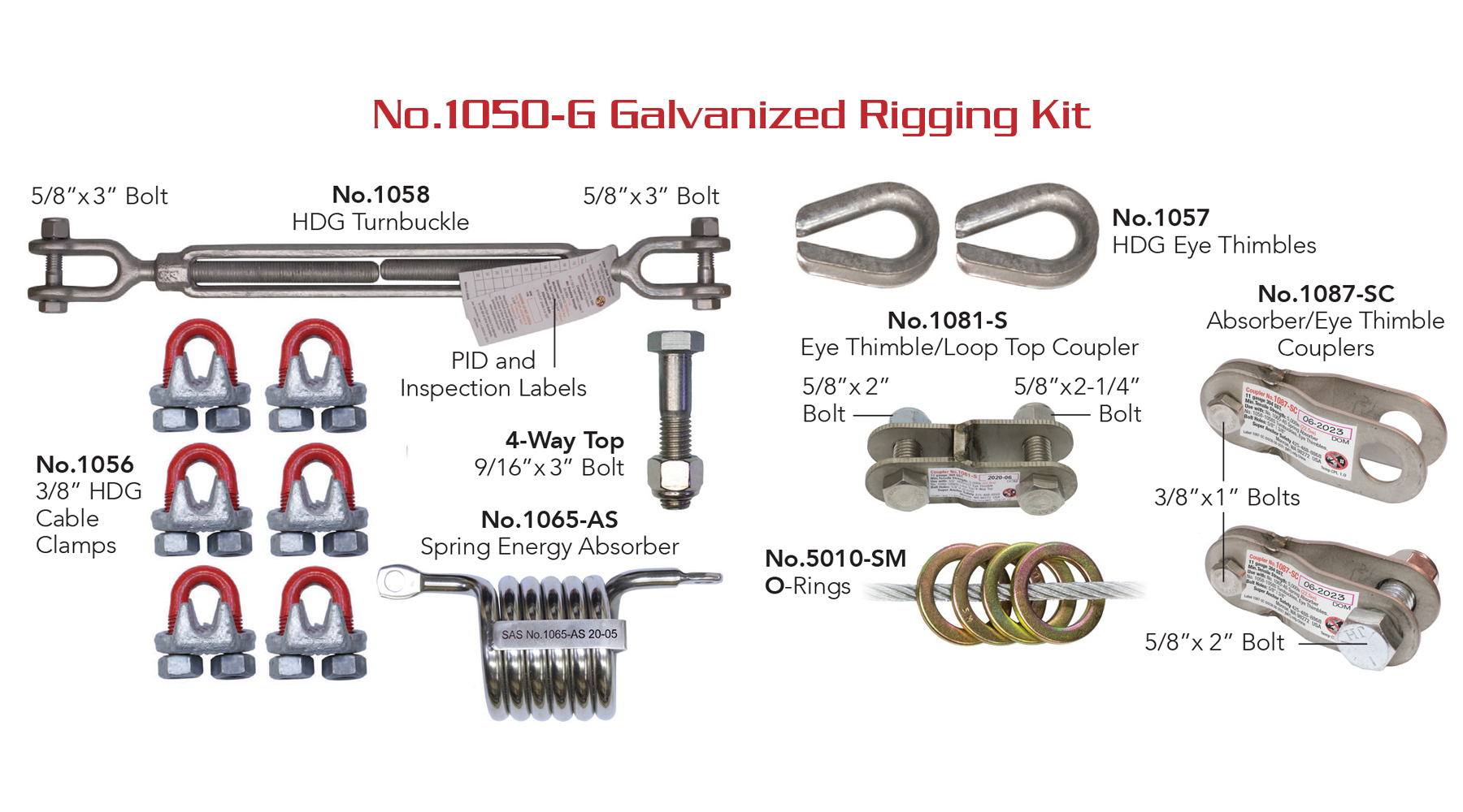 CRA Rigging Hardware Kit Galvanized