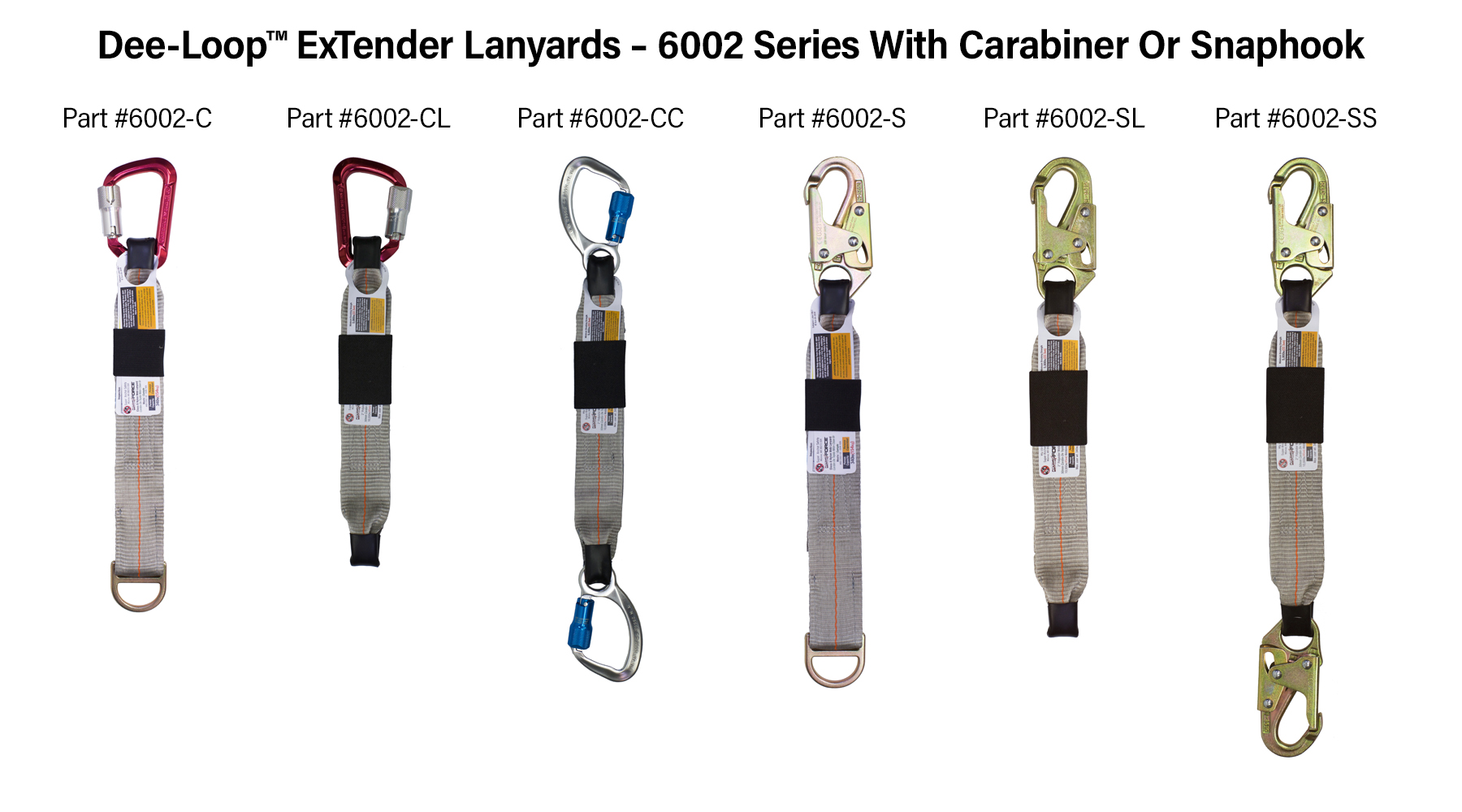 ExTender Dee-Loop Lanyards with Snaphooks or Carabiners