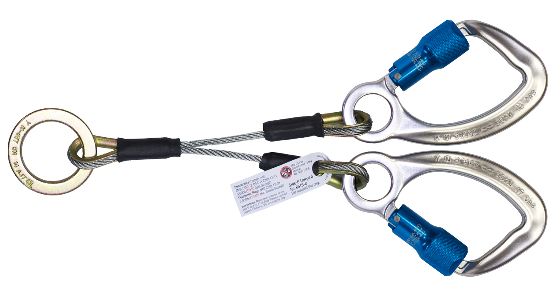 2-D Lanyards Captive Aluminum Carabiners